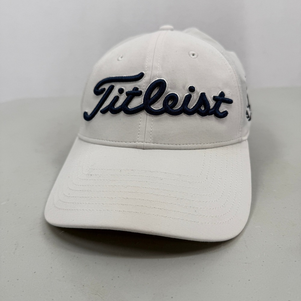 Titleist Golf Hat Mens OSFA White USA Flag Patch Adjustable Performance Cap